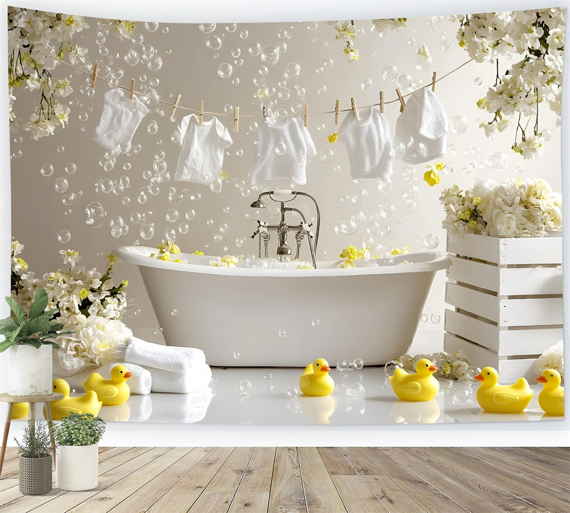 Summer Backdrops Rubber Duck Bath Time Backdrop GQ6-56