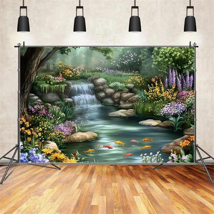 Enchanted Forest Backdrop Floral Cascade Dream Summer Backdrop GQ6-57
