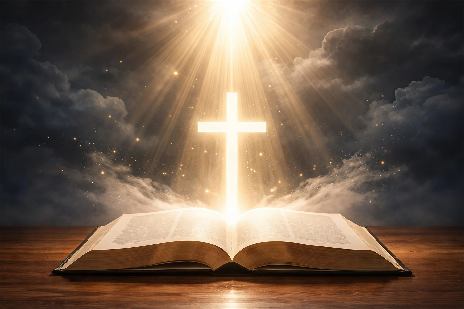 Easter Backdrop Church Glorious Cross Holy Book Easter Photography Backdrop GQ61-3