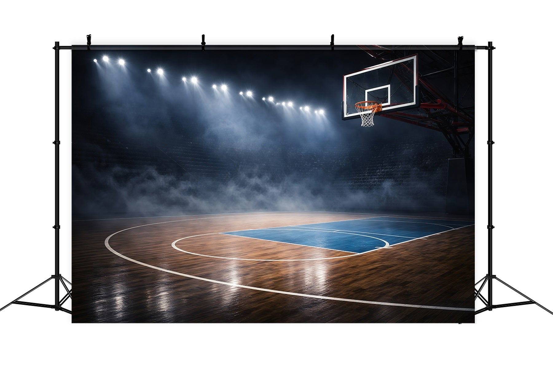 Basketball Backdrop Grand Stadium Court Floor Sports Photo Backdrops GQ61-85