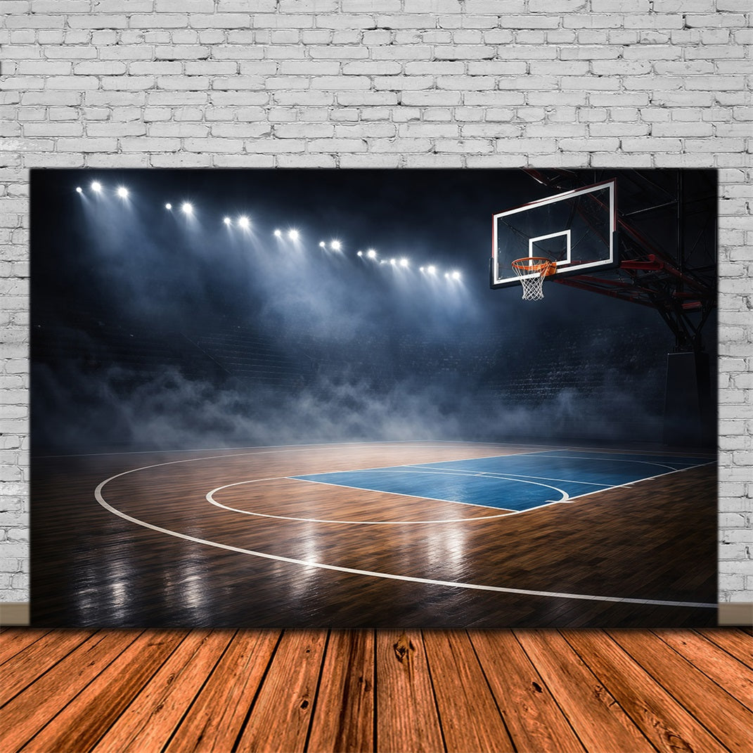 Basketball Backdrop Grand Stadium Court Floor Sports Photo Backdrops GQ61-85