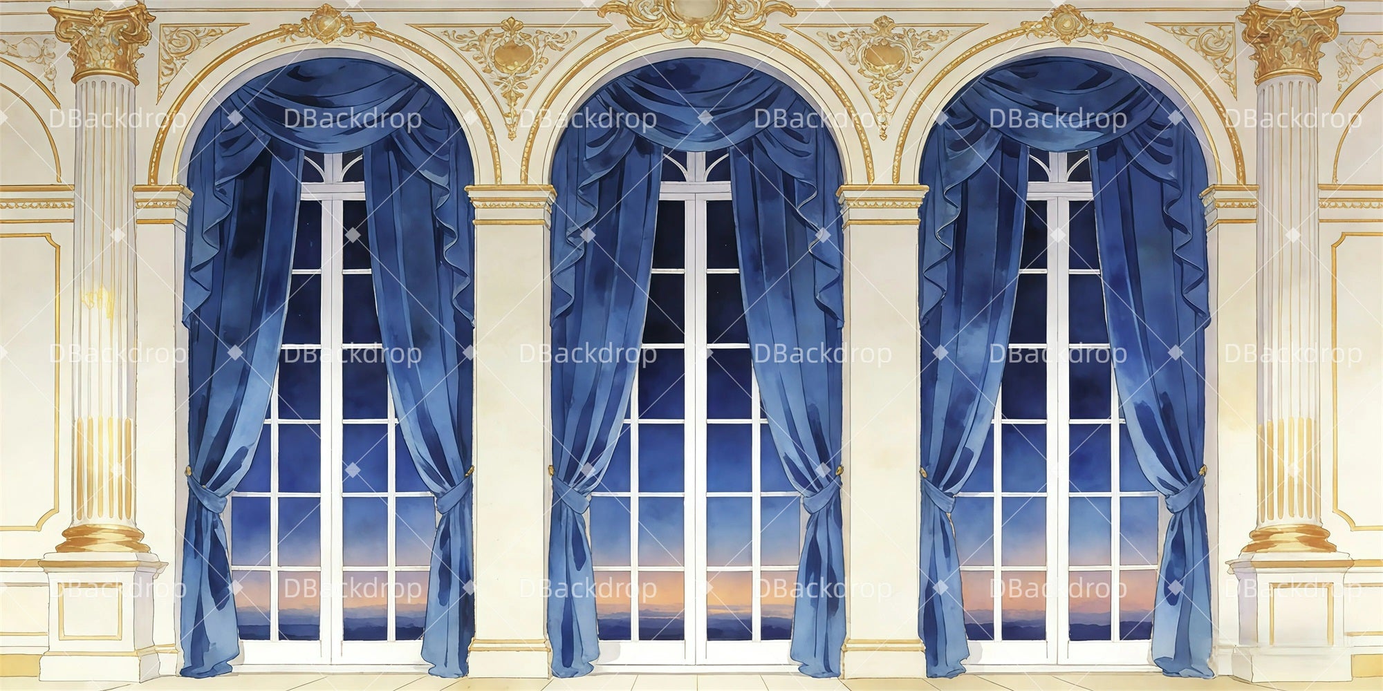 Theater Stage Backdrop Grand Hall Dance Recital Backdrops GQ61-T14