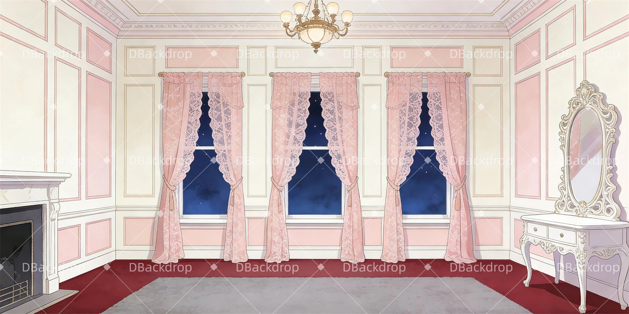 Theater Stage Backdrop Luxury Bedroom Performance Backdrops GQ61-T26