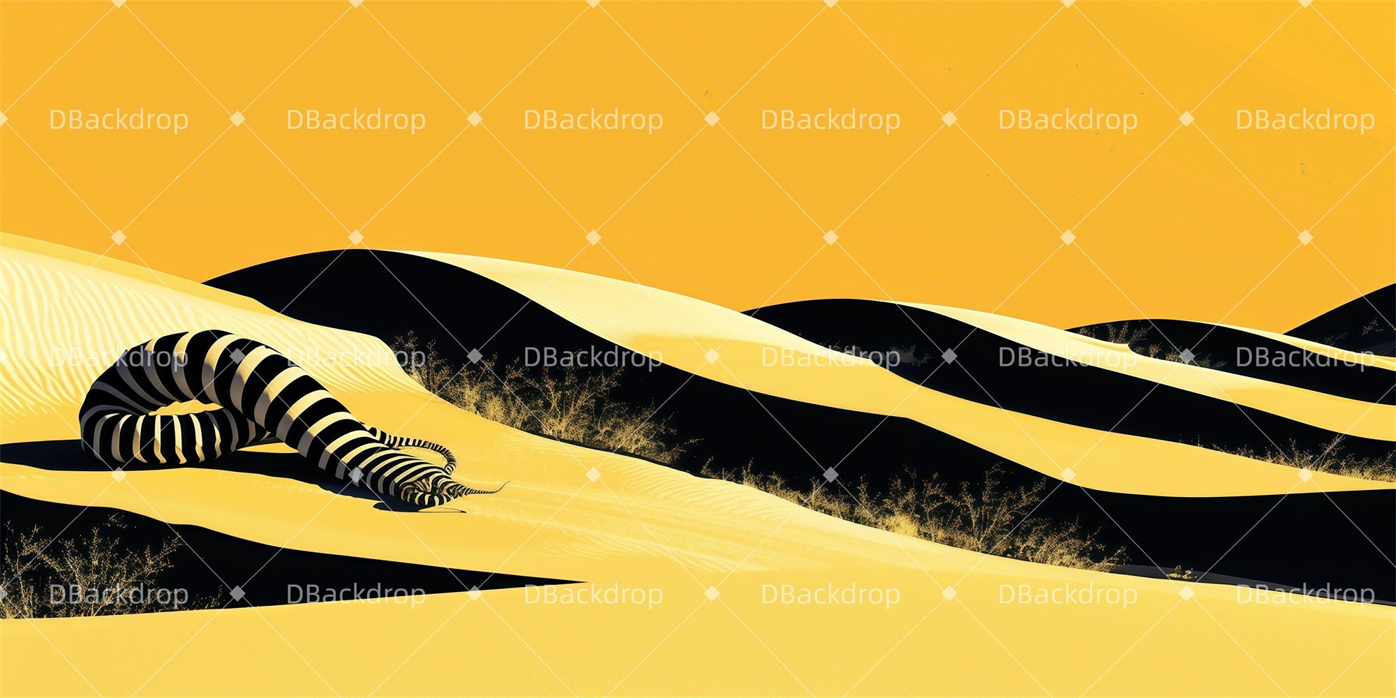 Movie Theater Backdrop Sandworm Desert Stage Scenery Backdrops GQ61-T5