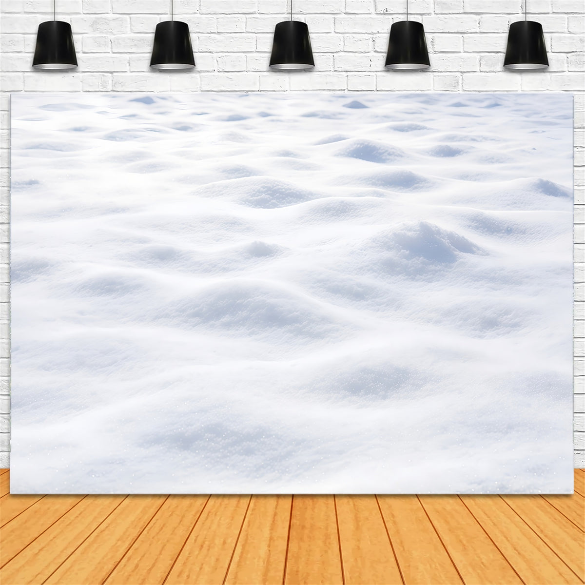 Snowy Christmas Backdrop Soft White Snowdrift Texture Christmas Photoshoot Backdrop GQ610-63