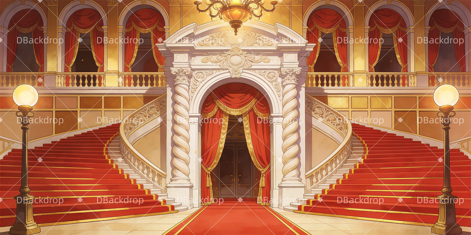 Large Stage Backdrops Palace Interior Backdrop For Theater Play GQ62-T19