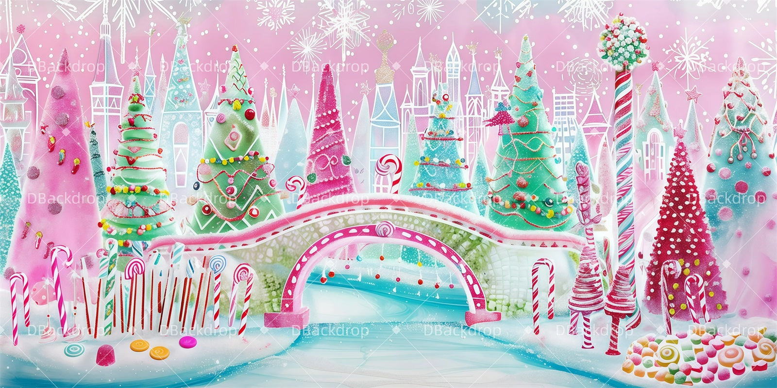 Stage Backdrop Ideas Candy Wonderland Theater Backdrops For Sale GQ62-T27
