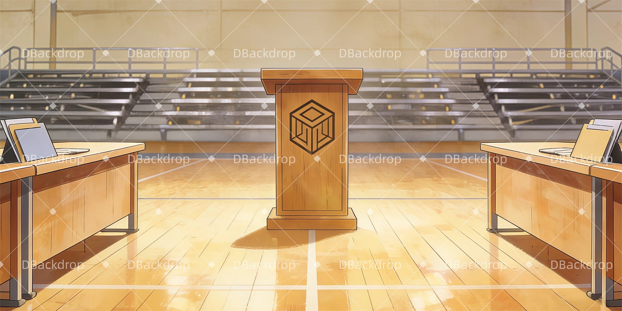 Professional Stage Backdrops Host Podium Theater Backdrop GQ62-T2