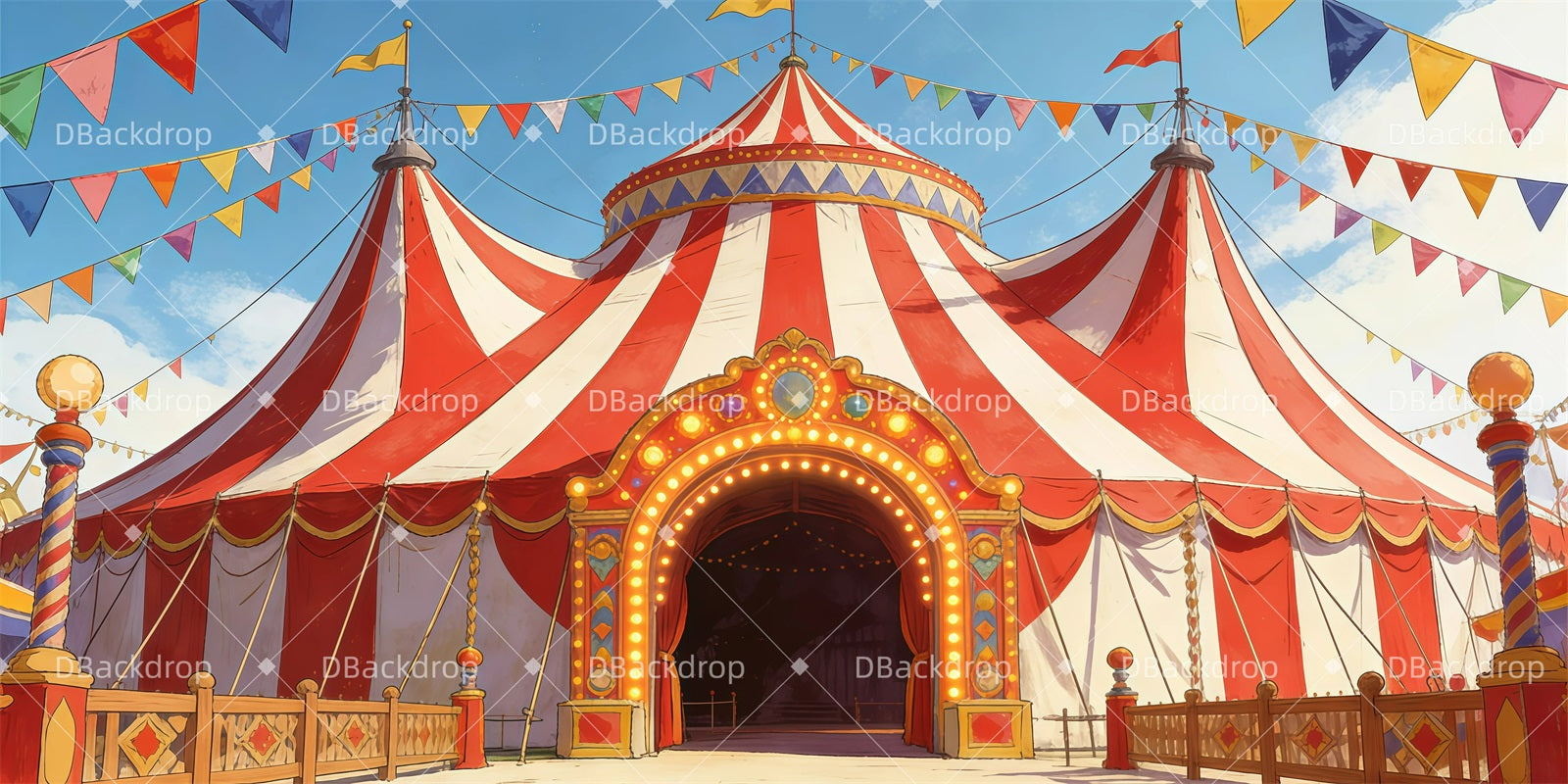 Theater Backdrop Circus Tent Entrance Stage Backdrops GQ62-T31