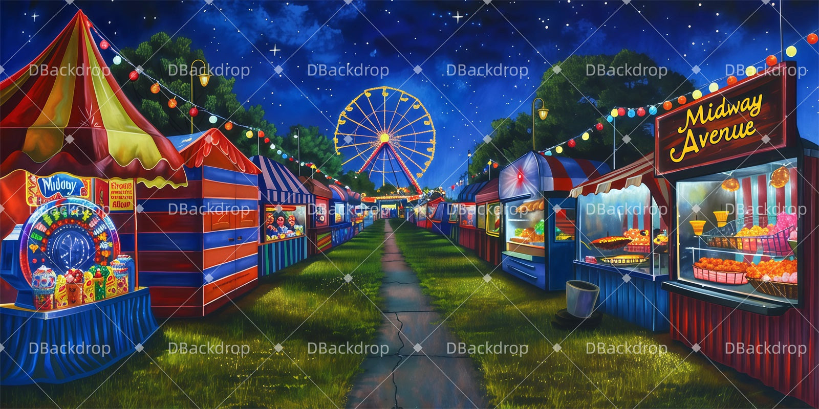 Performance Backdrops Street Carnival Circus Stage Backdrop GQ62-T35