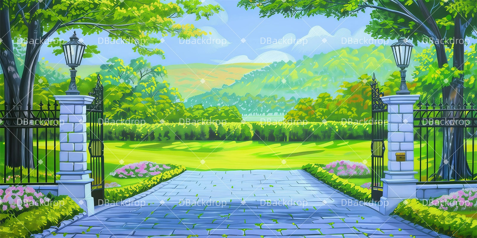 Professional Stage Backdrops Central Park Scenic Backdrops GQ62-T45