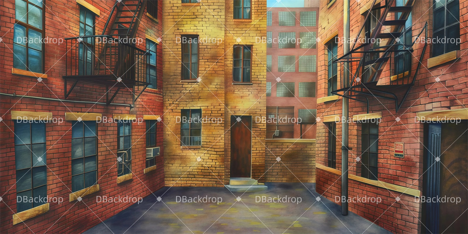 Movie Theater Backdrop City Back Alley Performance Backdrops GQ62-T49