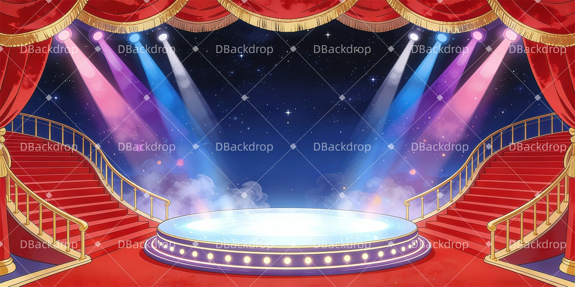 Broadway Stage Backdrop Winner’s Spotlight Musical Backdrops GQ62-T8