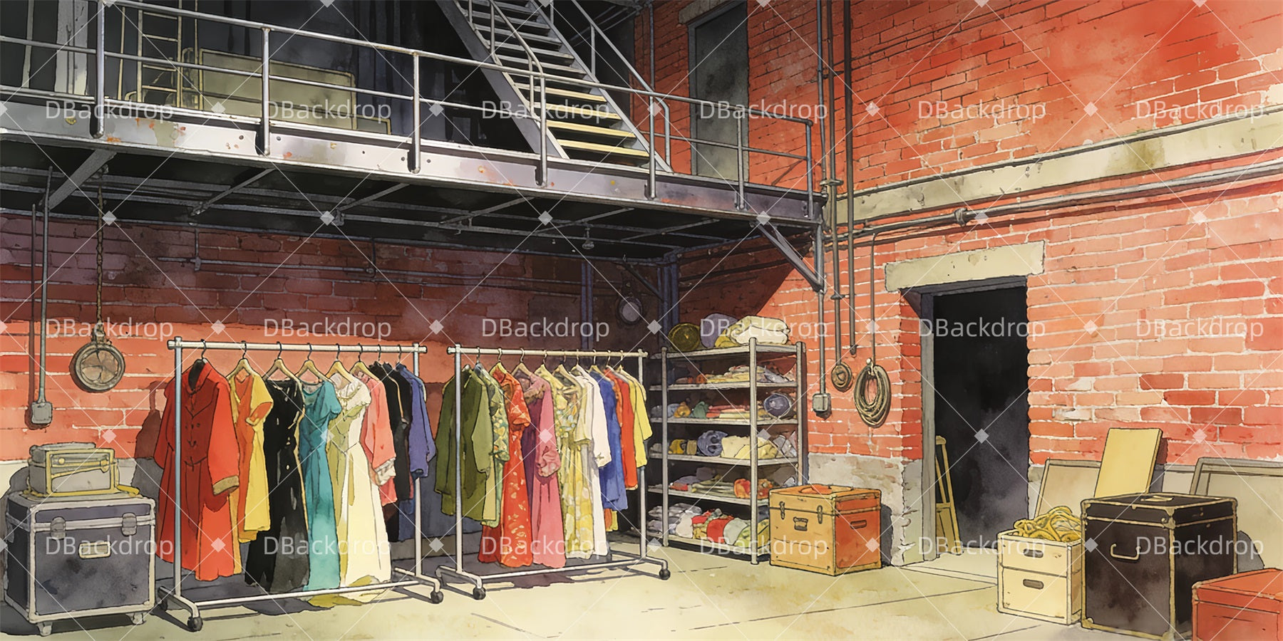 Performance Backdrop Theatre Backstage School Play Backdrops GQ63-T63