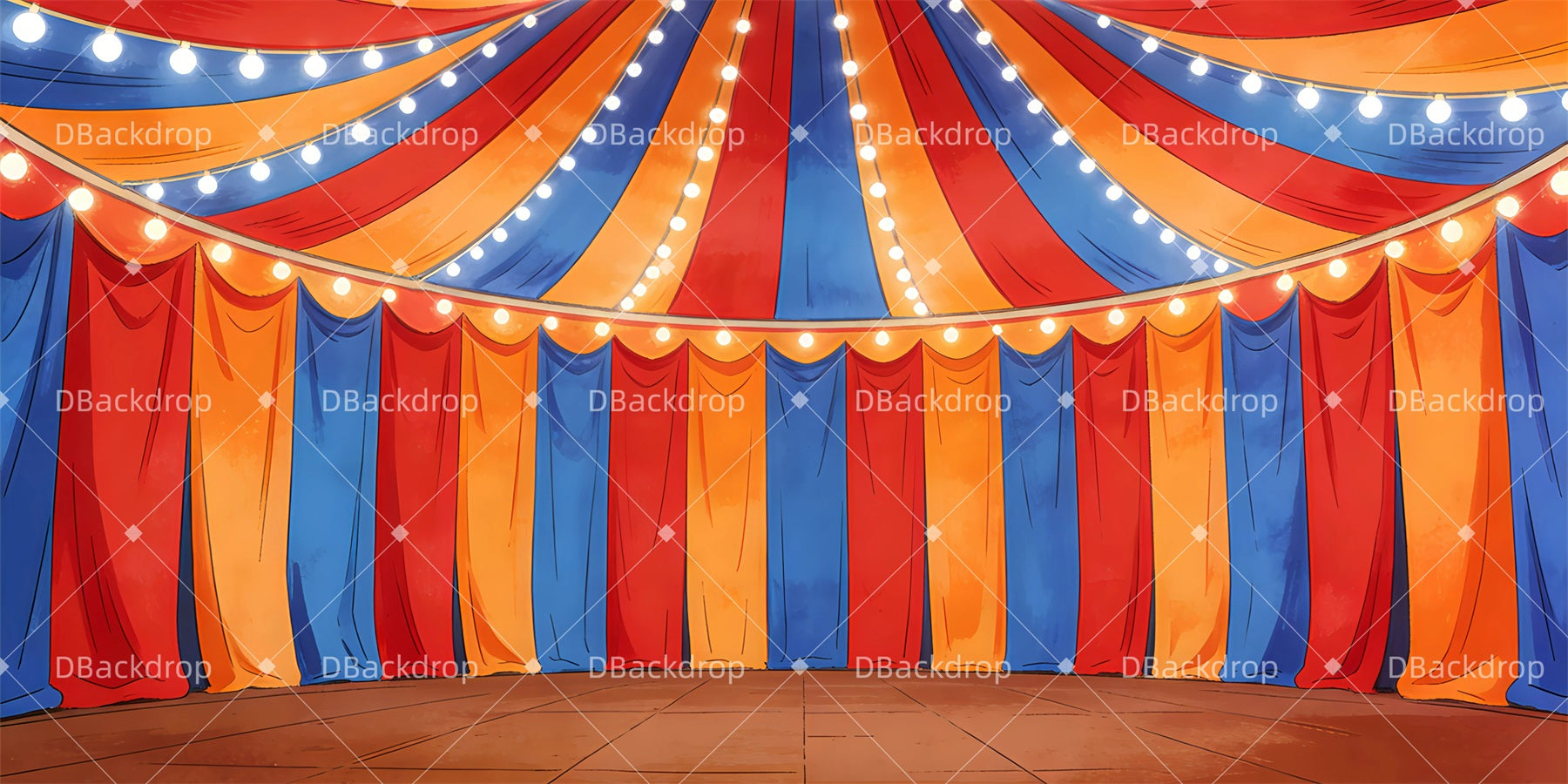 Circus Stage Backdrop Sideshow Tent Backdrop For Theater Play GQ63-T81