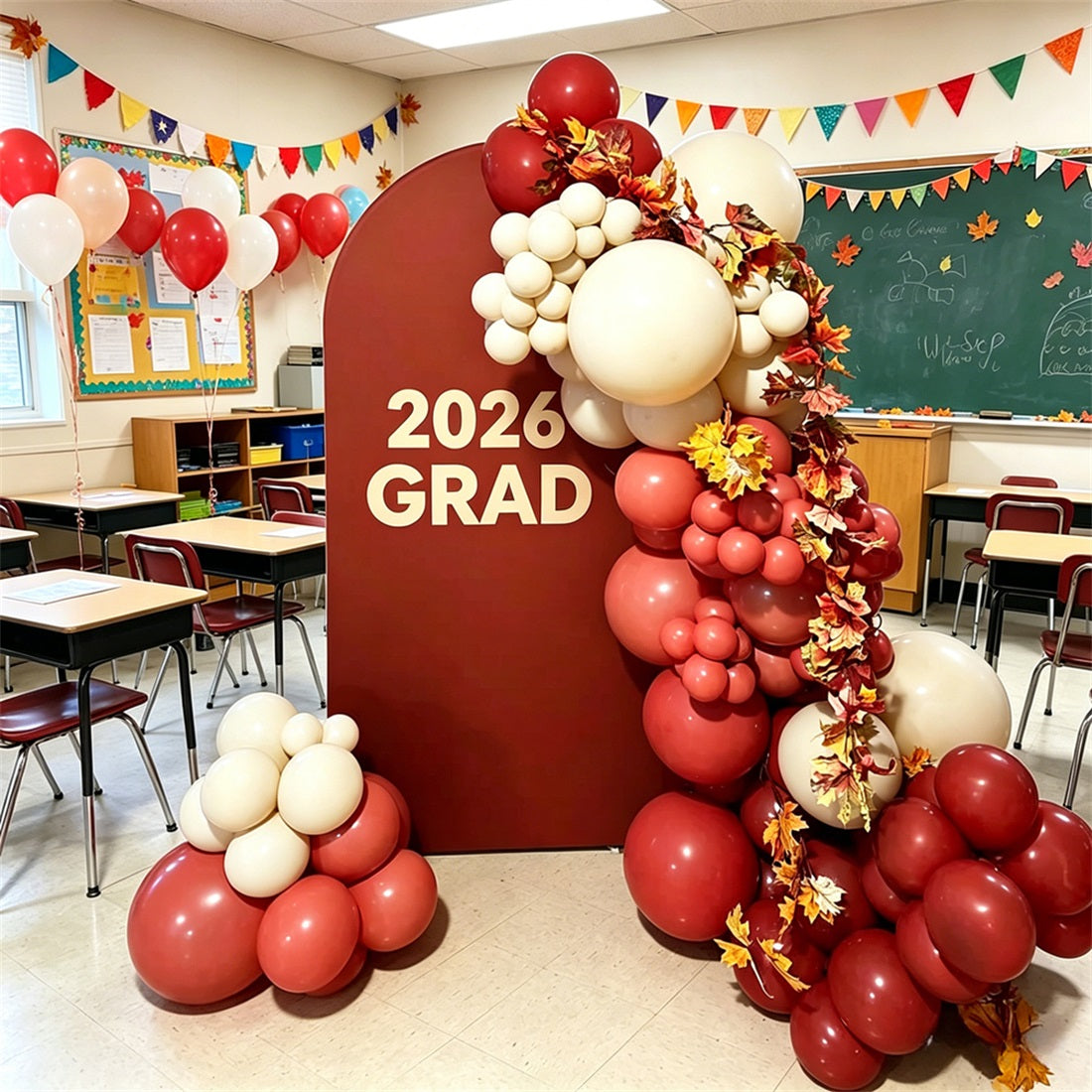 Graduation Backdrop For Stage Red Bold 2026 Grad Graduation Stage Backdrop GQ64-11