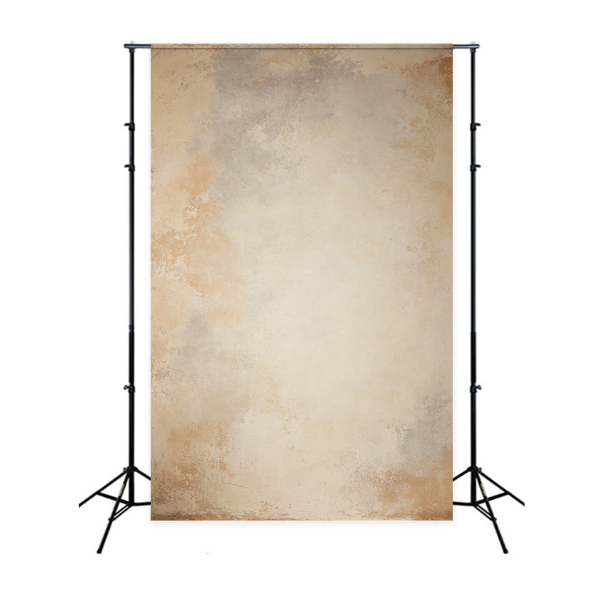 Limewash Backdrop Warm Beige Distressed Stucco Texture Portrait Backdrops GQ64-17