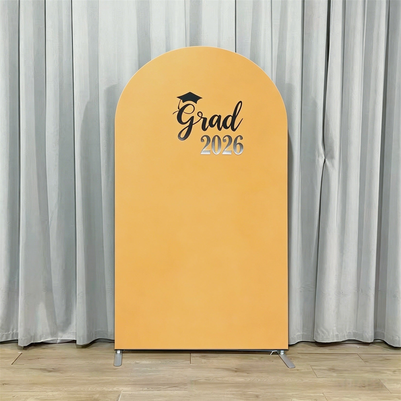 Custom Graduation Arch Backdrop Yellow Grad Script Graduation Arch Backdrop Personalized GQ64-18