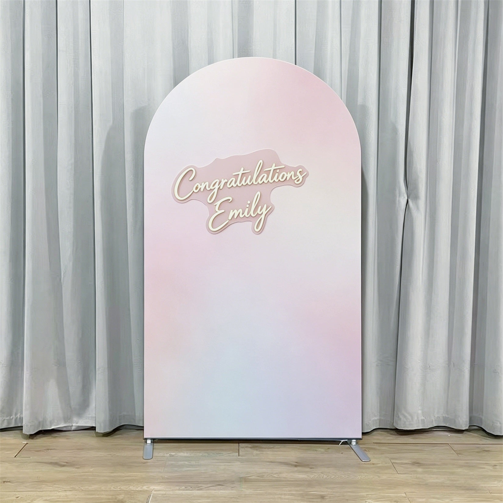 Custom Graduation Backdrop Banner Gradient Pink Arch Personalized Graduation Backdrop Banner GQ64-8
