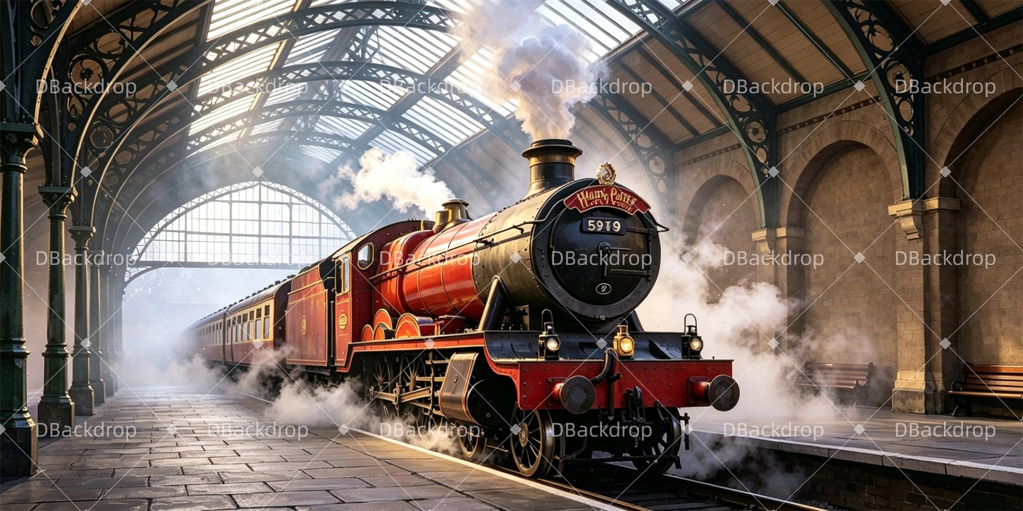 Movie Theater Backdrop Train Platform Stage Backdrop Ideas GQ65-T16