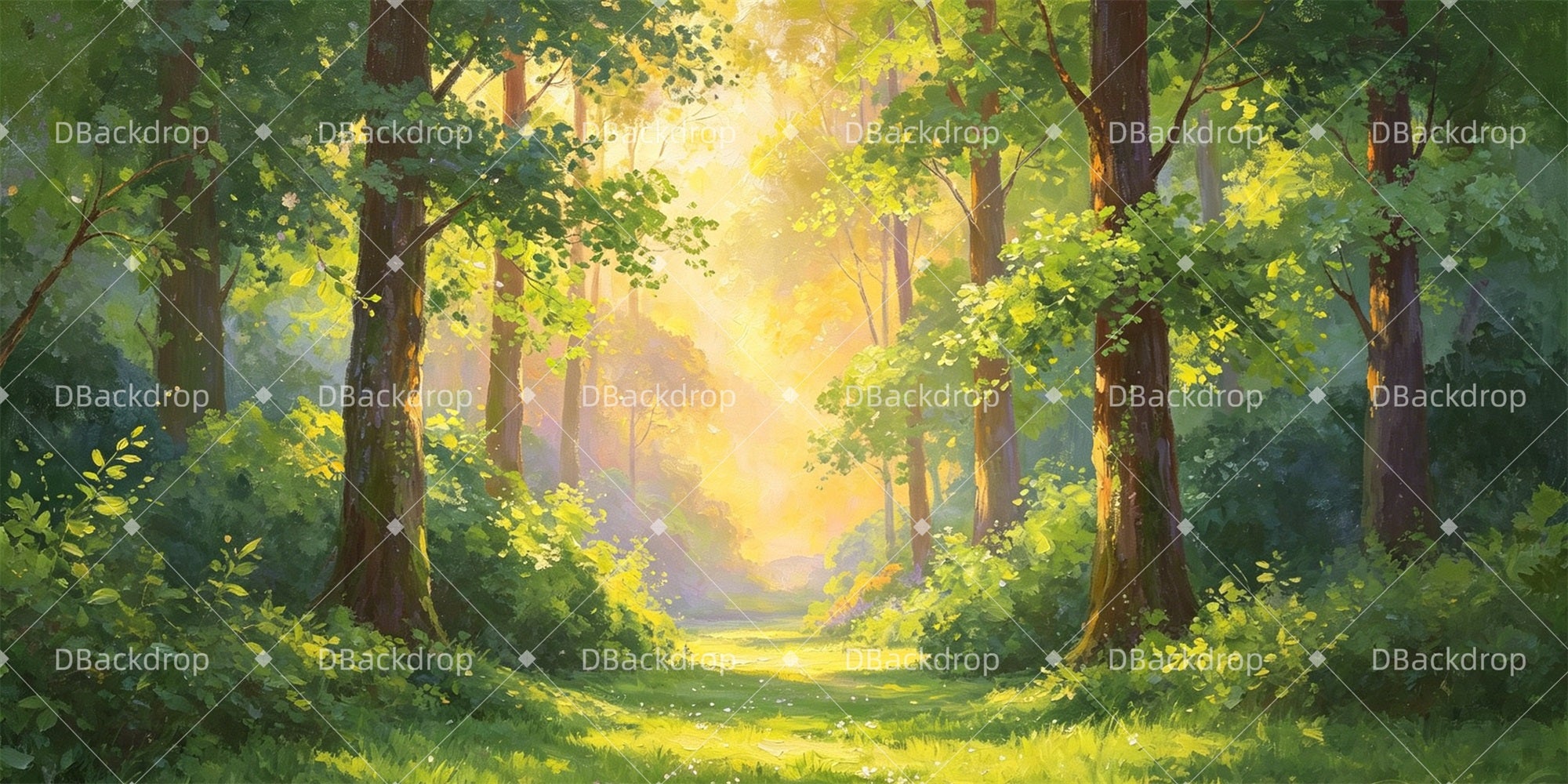School Play Backdrops Forest Path Performance Backdrop GQ65-T1