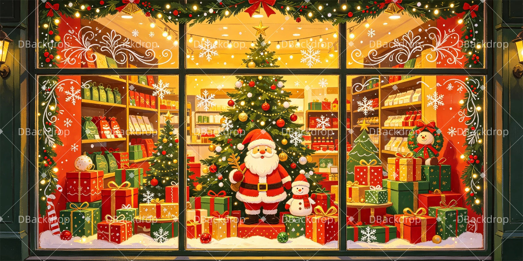 School Play Backdrops Store Window Display Christmas Stage Backdrops GQ65-T52