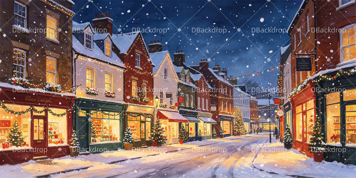 Theater Backdrop Nighttime City Street Theater Backdrops For Sale GQ65-T60