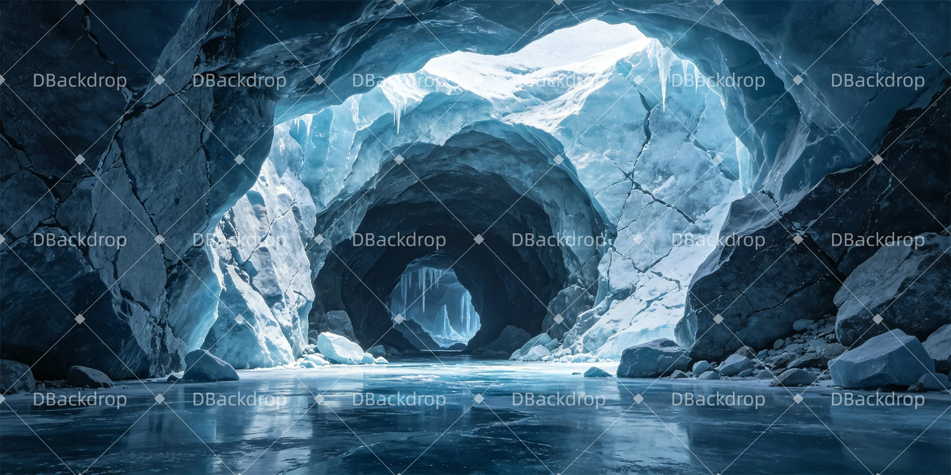 Large Stage Backdrops Underwater Cave Backdrop For Theater GQ65-T64