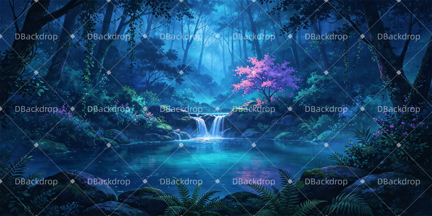 Forest Stage Backdrop Magical Forest School Play Backdrops GQ65-T66