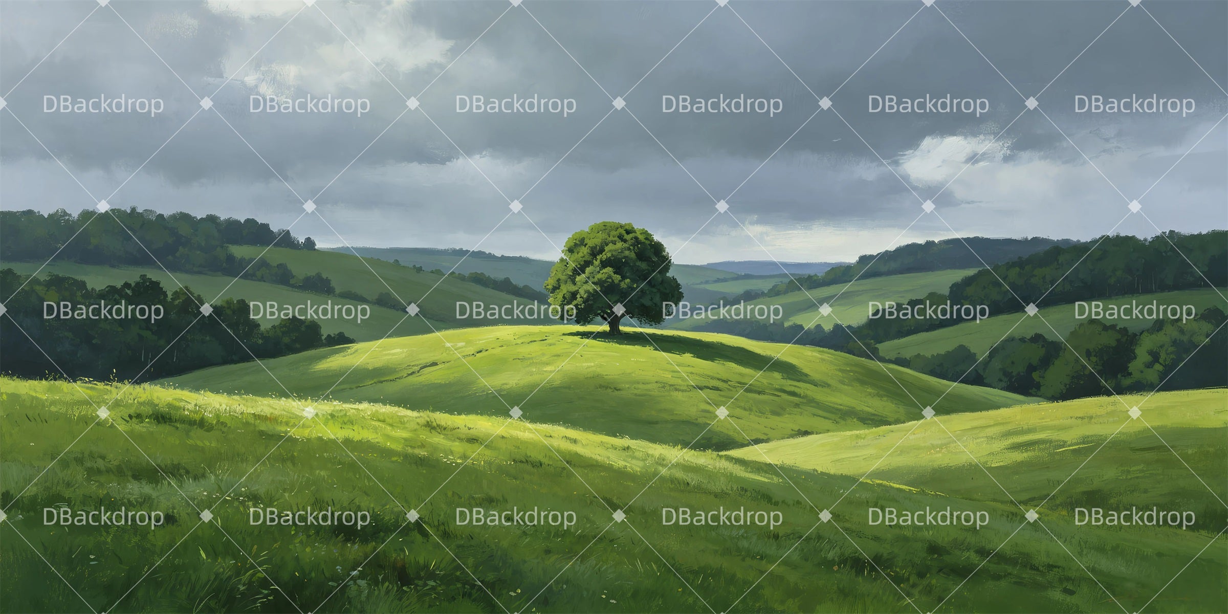 Theater Backdrops Hilly Grassland Stage Scenery Backdrops GQ65-T99