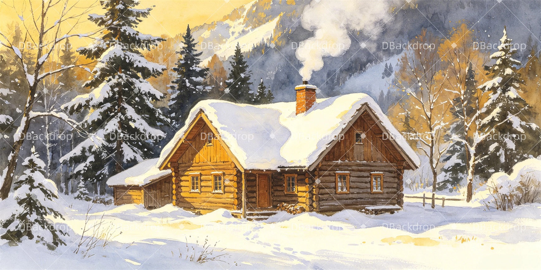 Professional Stage Backdrops Little Mary's Cabin Theater Backdrop GQ66-T54