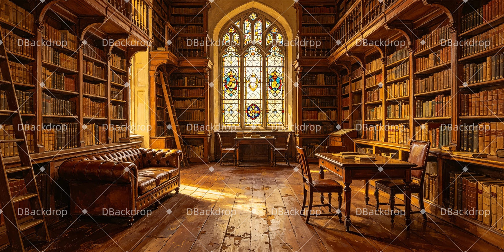 Stage Backdrops Classic Library Room Backdrop For Theater GQ66-T62