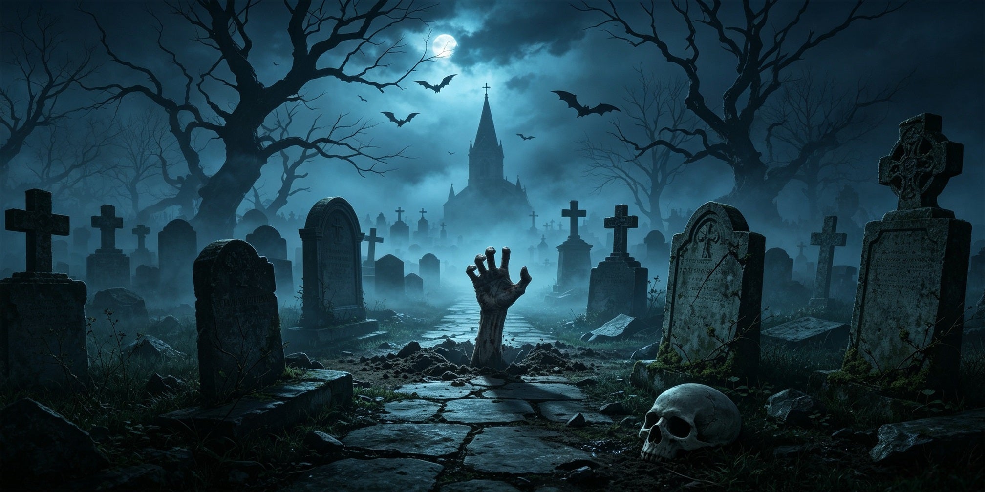 Graveyard Halloween Garage Door Cover Rising Undead Hand Halloween Porch Garage Door Decor GQ67-58-2 car