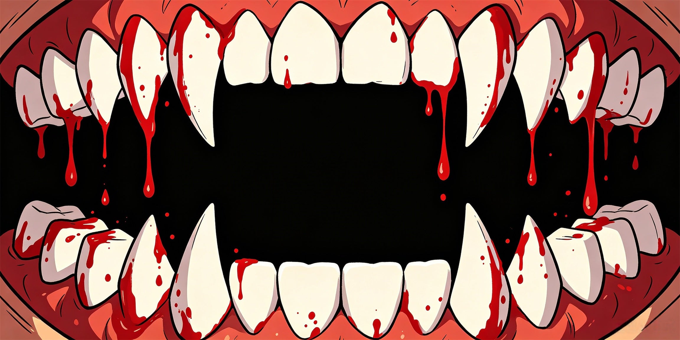 Scary Halloween Garage Door Banner Bloody Fang Mouth Halloween Yard Garage Door Decor GQ67-60-2 car