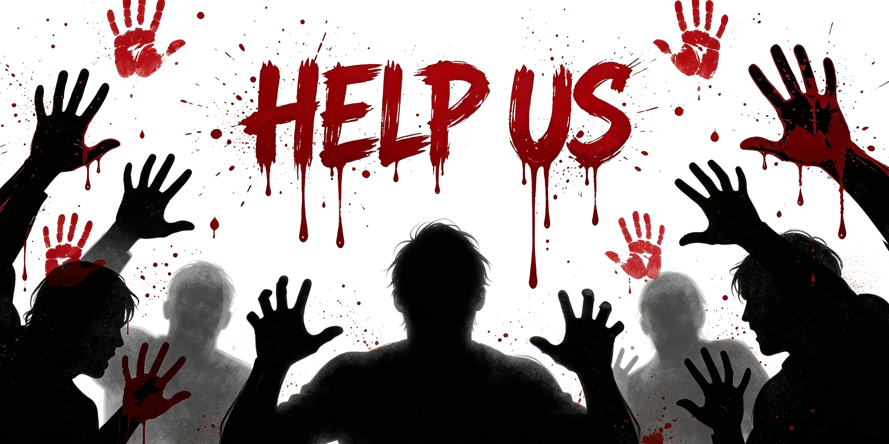 Spooky Halloween Garage Door Cover Bloody Handprint Zombie Halloween Garage Door Banner GQ67-66-2 car