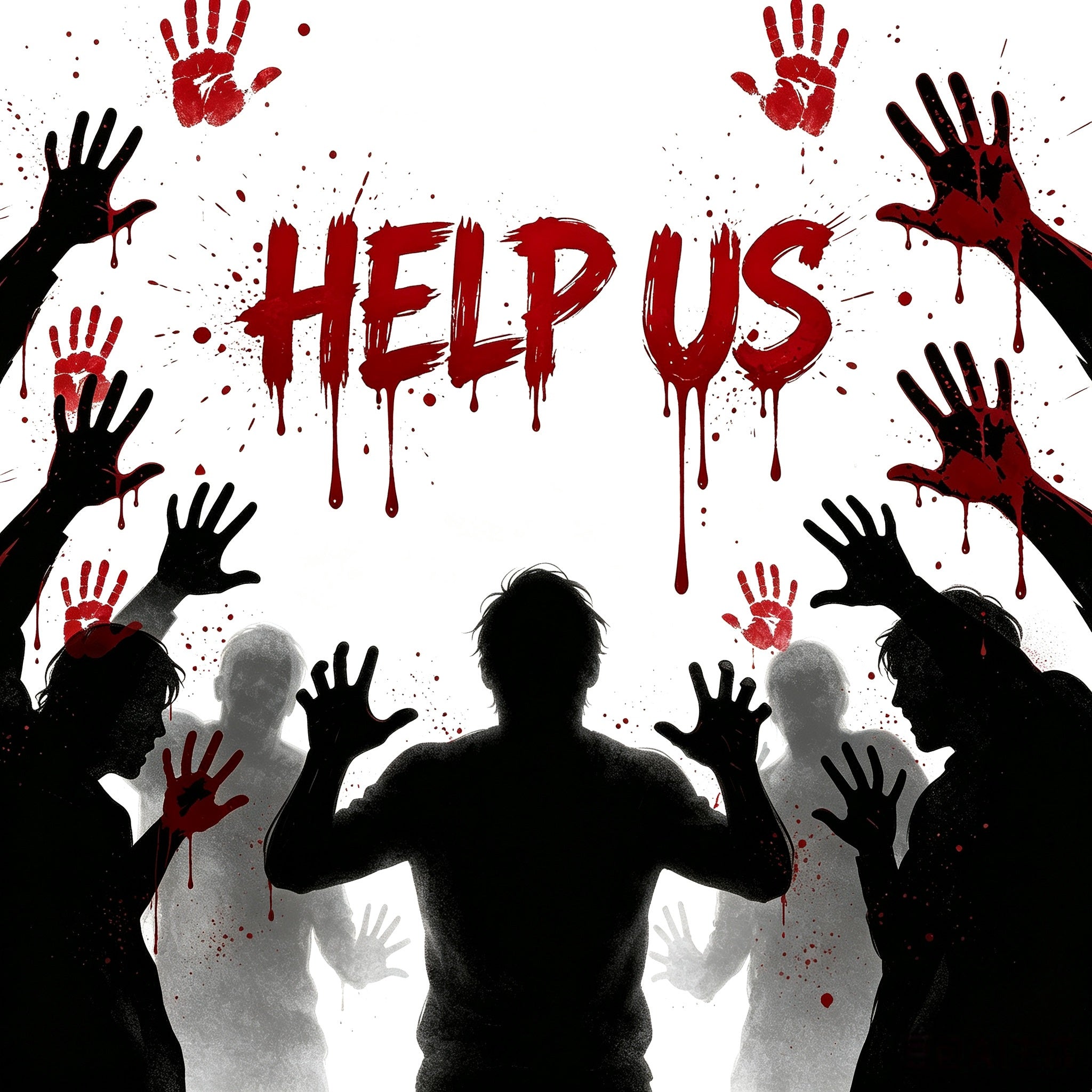Spooky Halloween Garage Door Cover Bloody Handprint Zombie Halloween Garage Door Banner GQ67-66-1 car