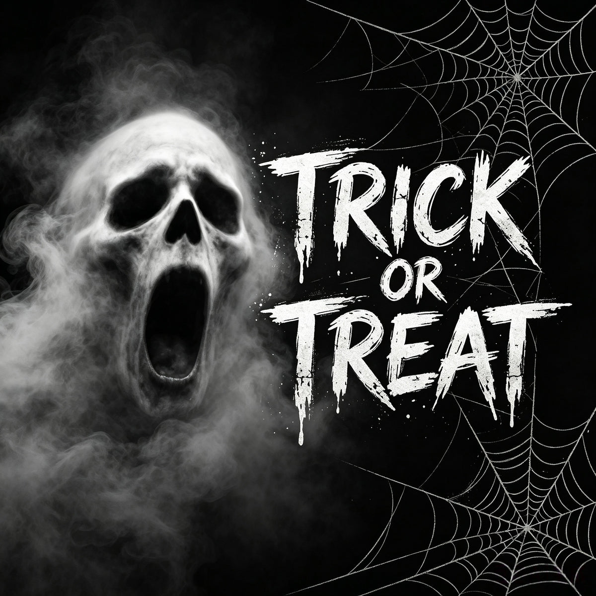 Ghost Halloween Garage Door Cover Smoky Skull Webs Halloween Outdoor Garage Decorations GQ67-71-1 car