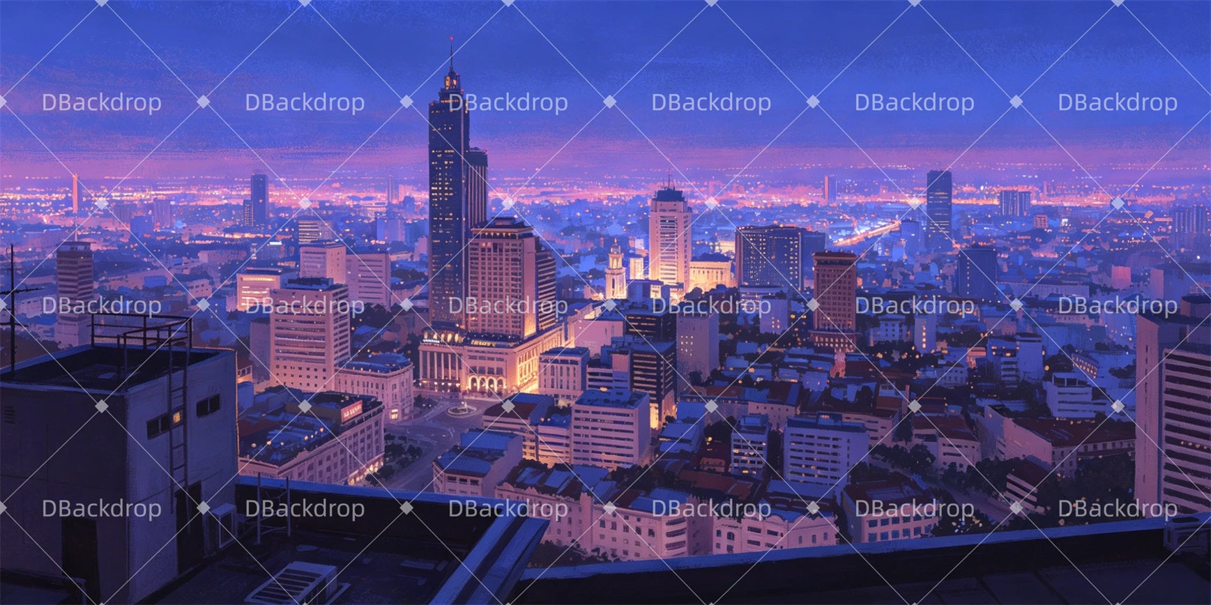 Stage Backdrop Ideas Saigon Rooftop Backdrop For Theater Play GQ67-T25