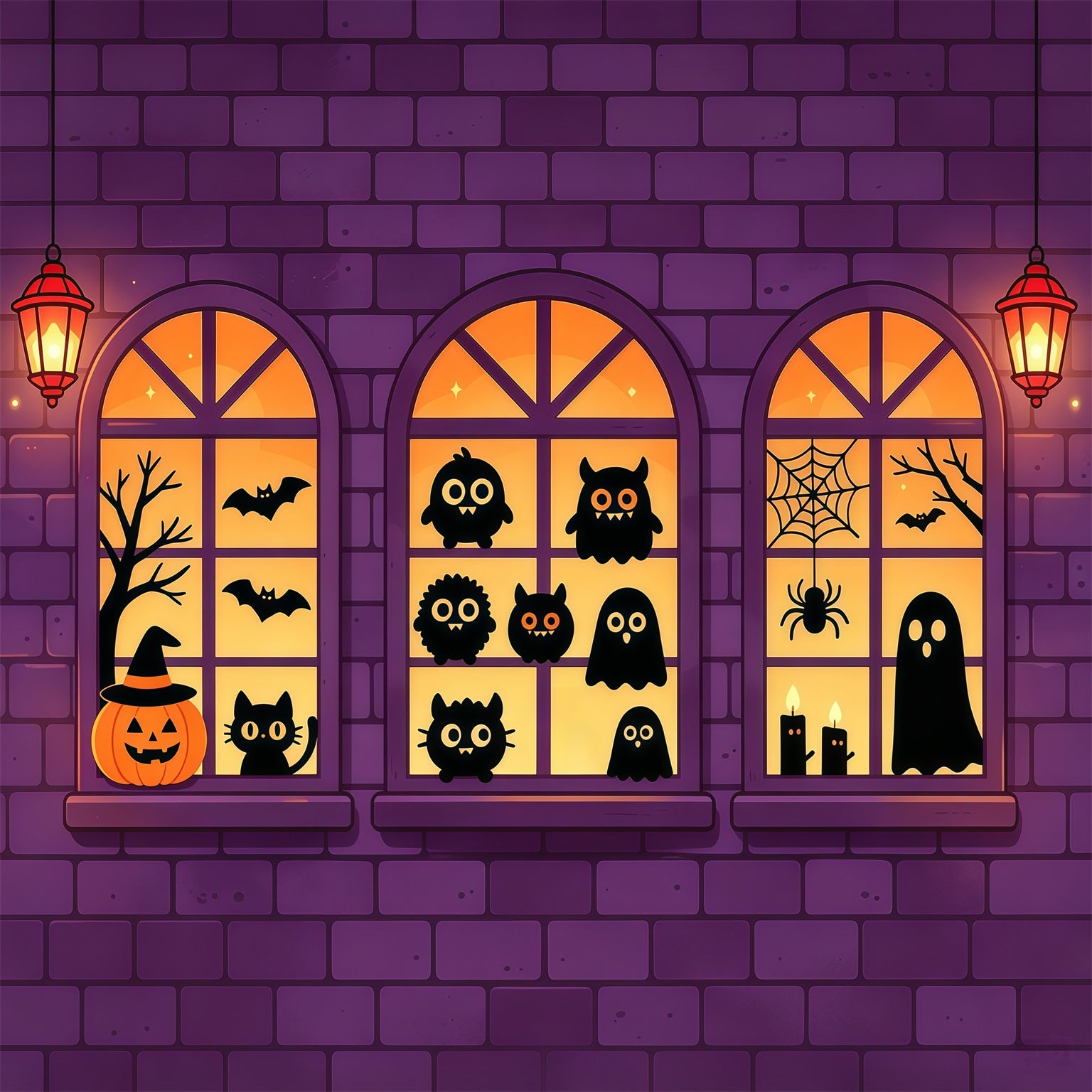 Bat Halloween Garage Door Cover Cute Monster Window Display Halloween Outdoor Garage Decorations GQ68-10-1 car