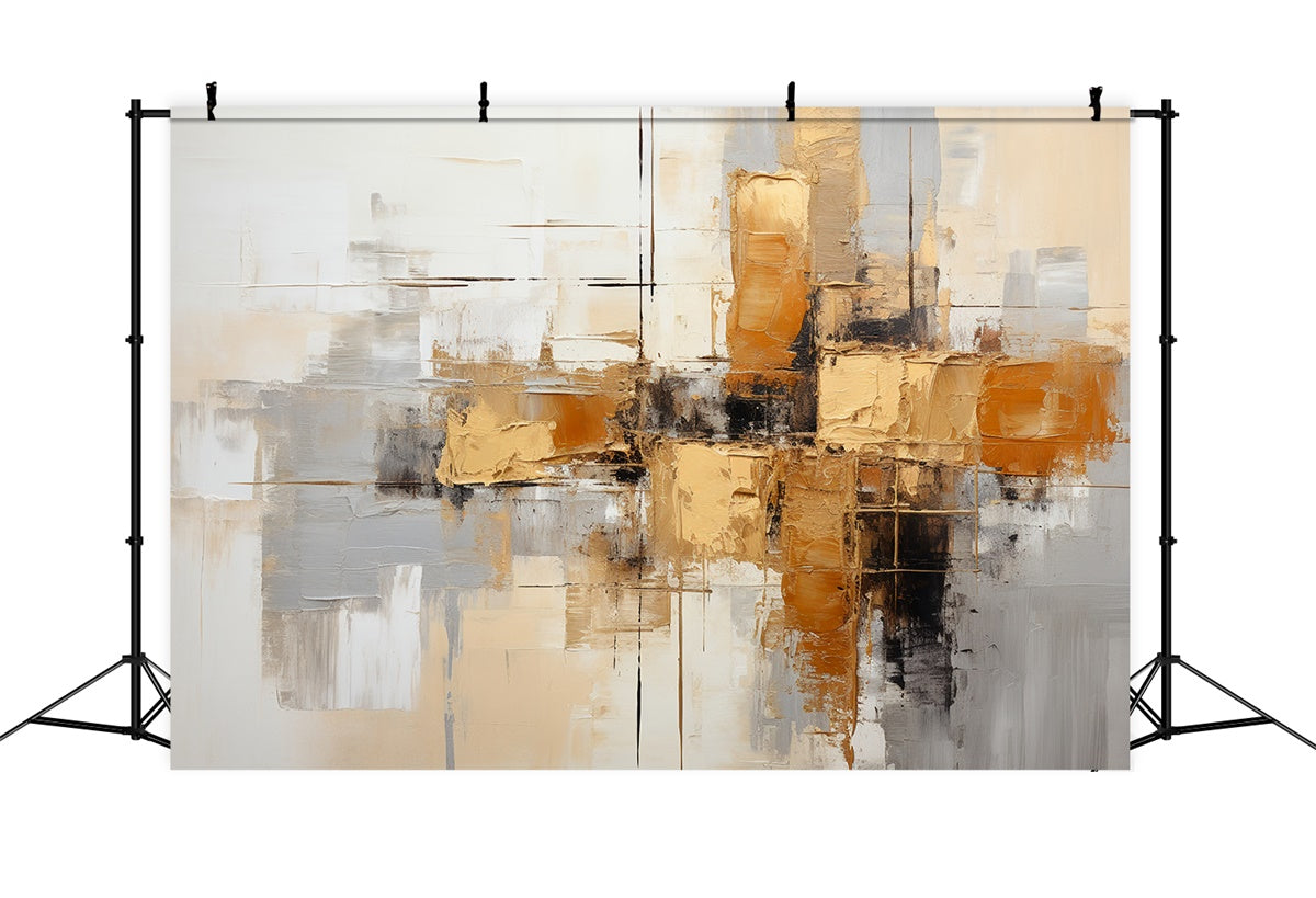 Fine Art Backdrop Modern Gold Abstract Texture Backdrop GTY-103