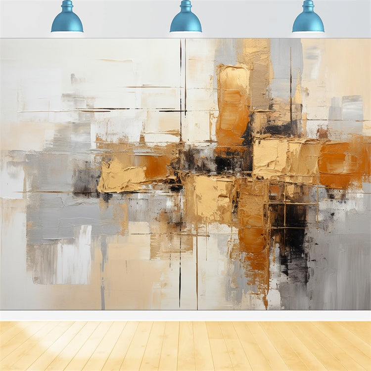 Fine Art Backdrop Modern Gold Abstract Texture Backdrop GTY-103