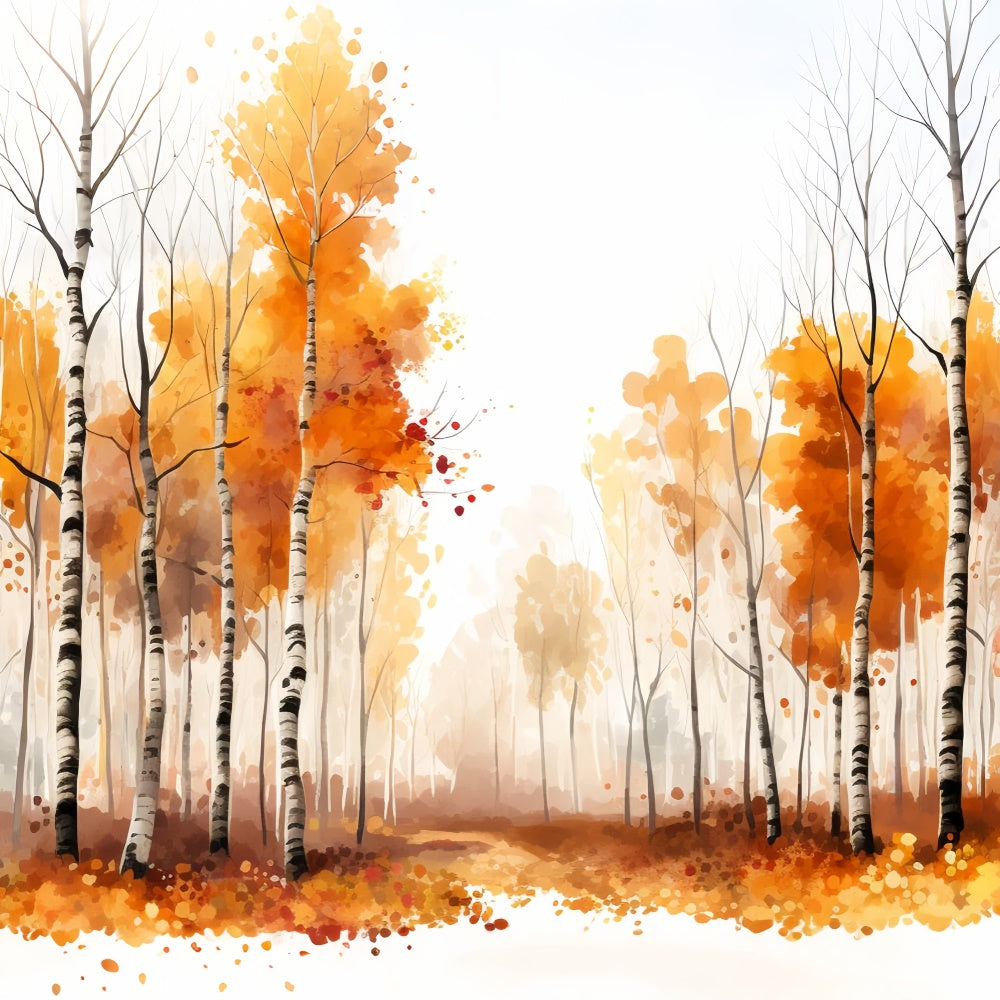 Backdrops Fine Art Golden Fall Forest Pathway Backdrop GTY-113