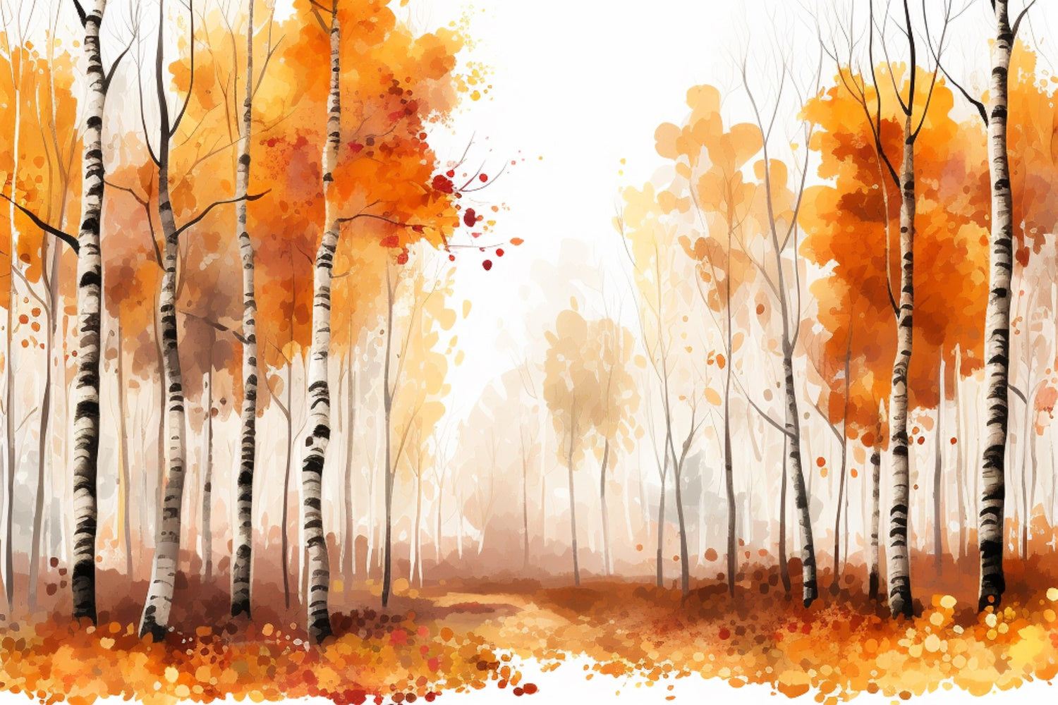 Backdrops Fine Art Golden Fall Forest Pathway Backdrop GTY-113