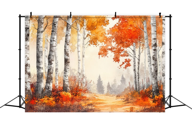 Artistic Backdrops Tranquil Autumn Trail Backdrop GTY-114