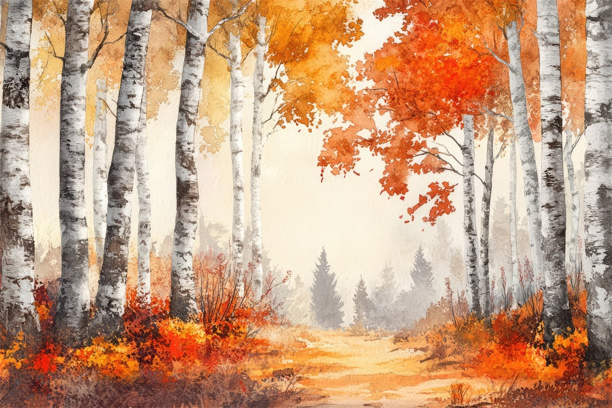 Artistic Backdrops Tranquil Autumn Trail Backdrop GTY-114