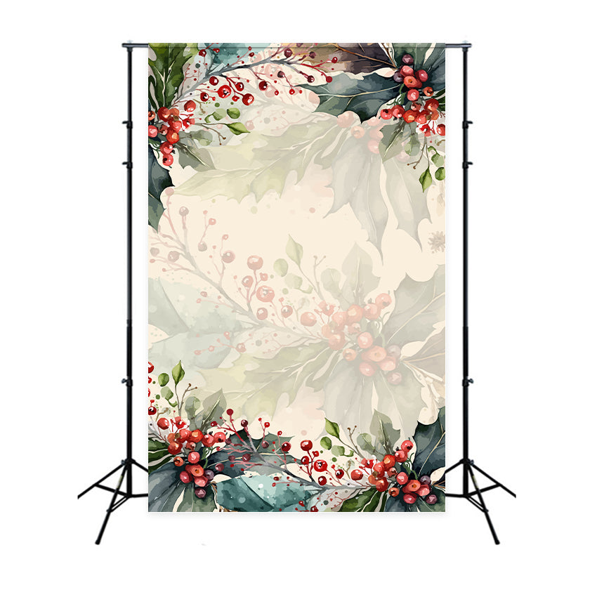 Backdrops Fine Art Festive Red Berry Elegance Backdrop GTY-79