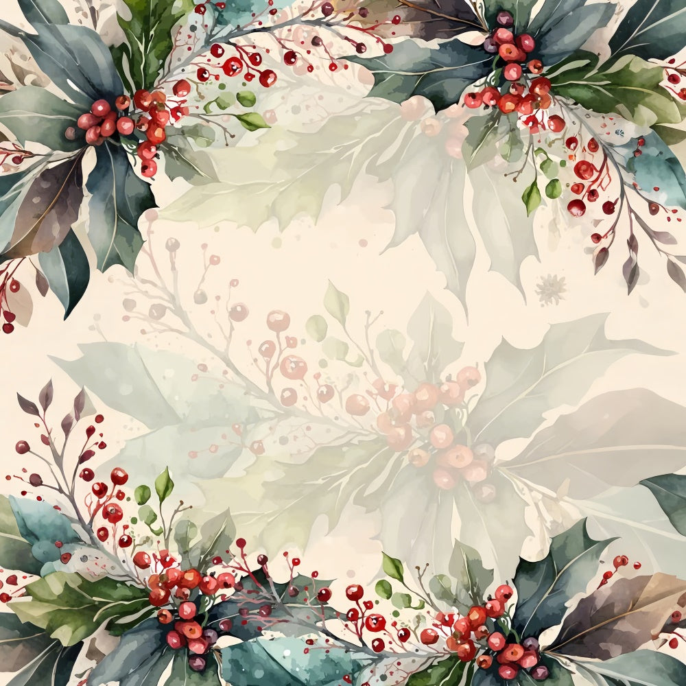 Backdrops Fine Art Festive Red Berry Elegance Backdrop GTY-79