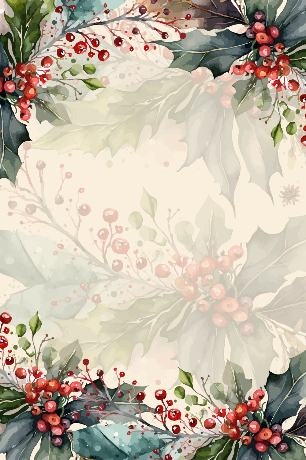 Backdrops Fine Art Festive Red Berry Elegance Backdrop GTY-79