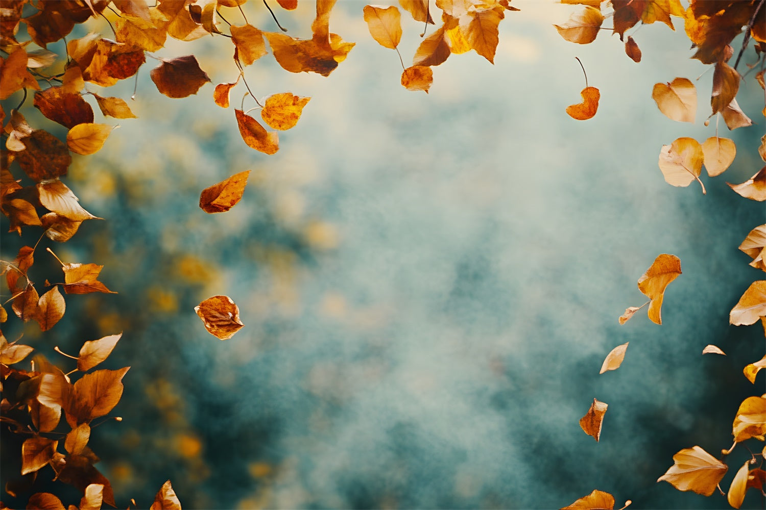 Artistic Backdrops Autumn Leaves Twilight Backdrop GTY-87