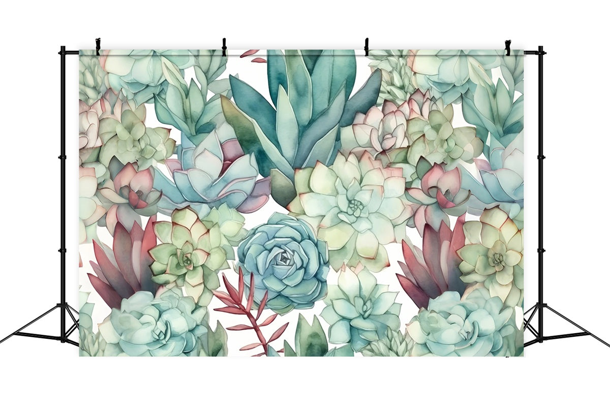 Backdrops Fine Art Vibrant Succulent Serenity Backdrop GTY-89